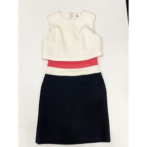 Milly Womens Color Block Wool Blend Sleeveless Sheath Dress‎ Size 4
